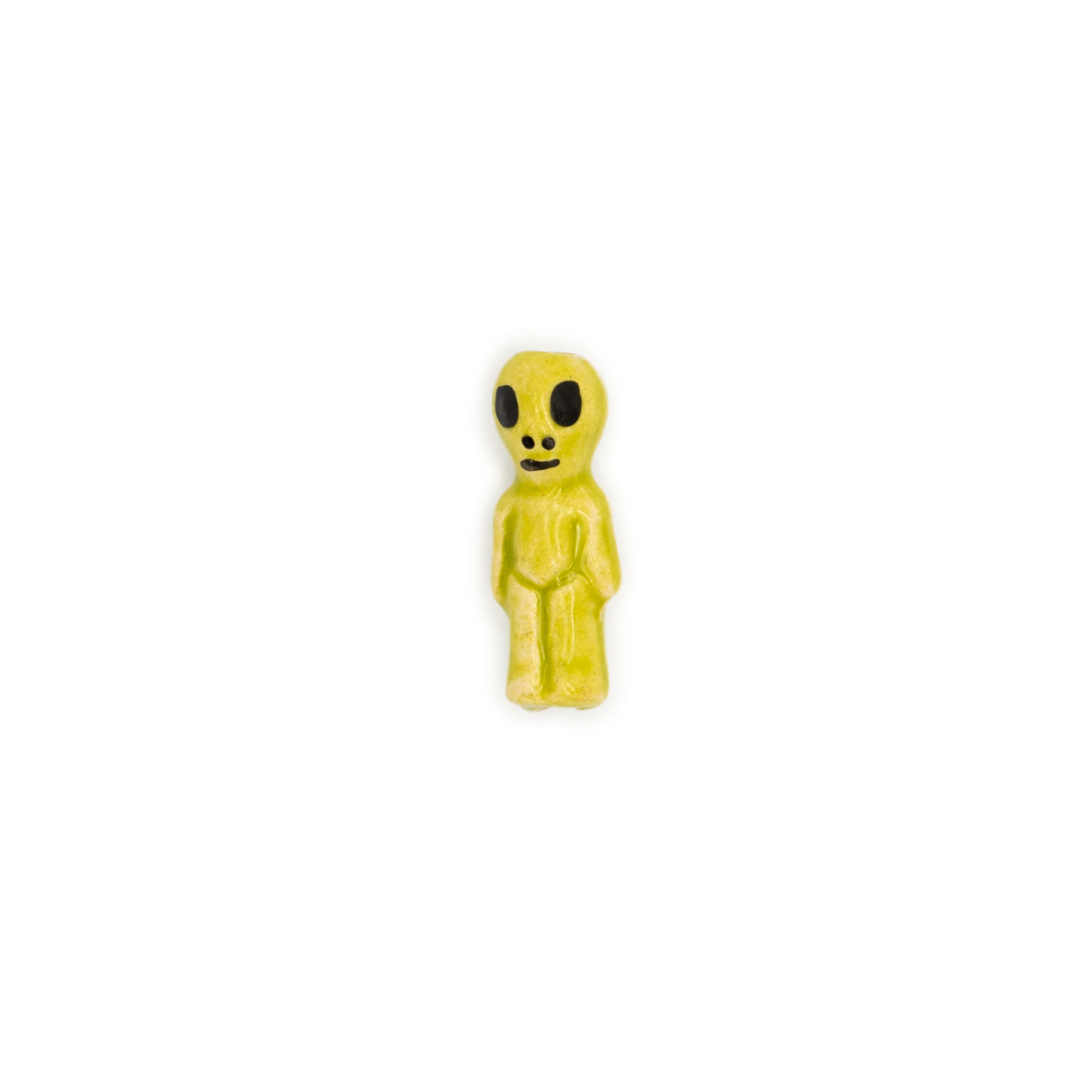 TINY CERAMIC ALIEN BEAD