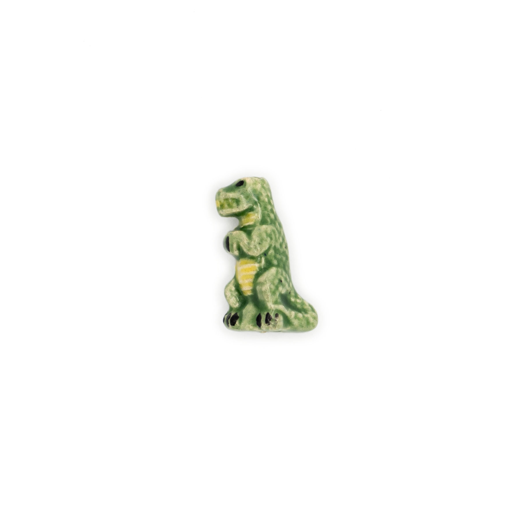 TINY CERAMIC DINO BEAD