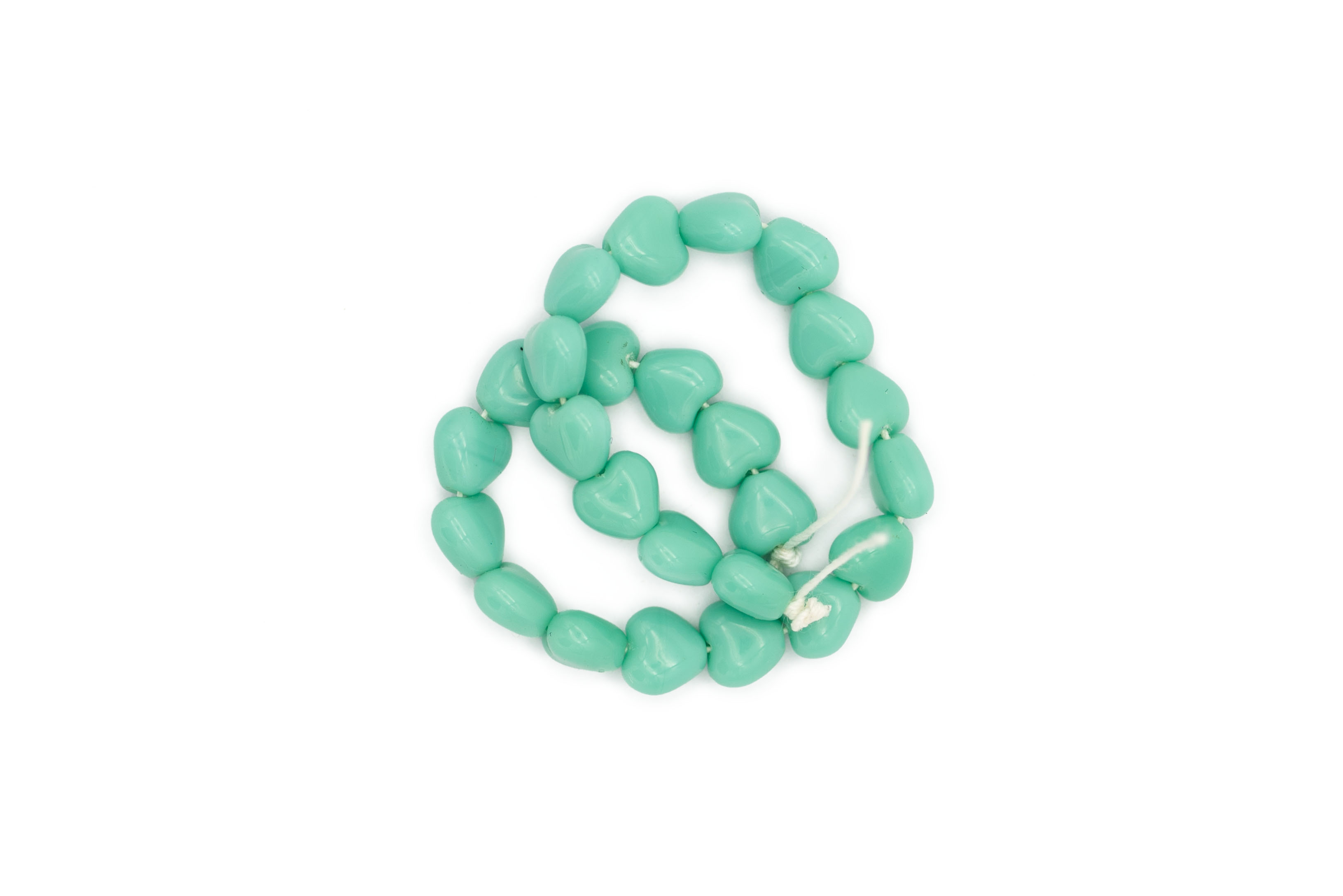 LIGHT BLUE HEART BEADS