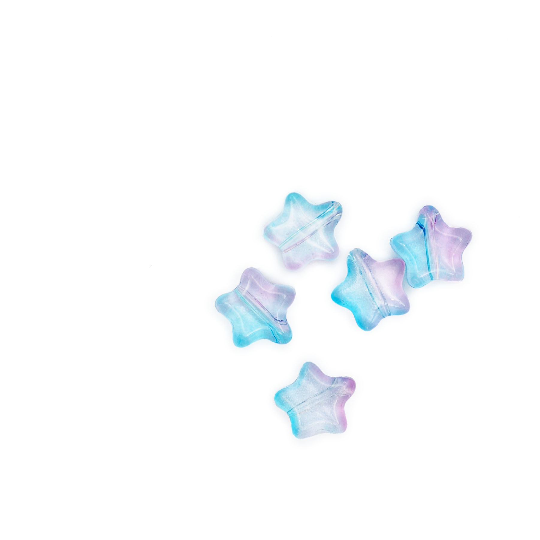 LIGHT BLUE/PURPLE STAR BEADS